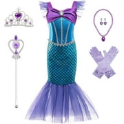 Mermaid Costume for Girls Halloween Little Princess Dress Up